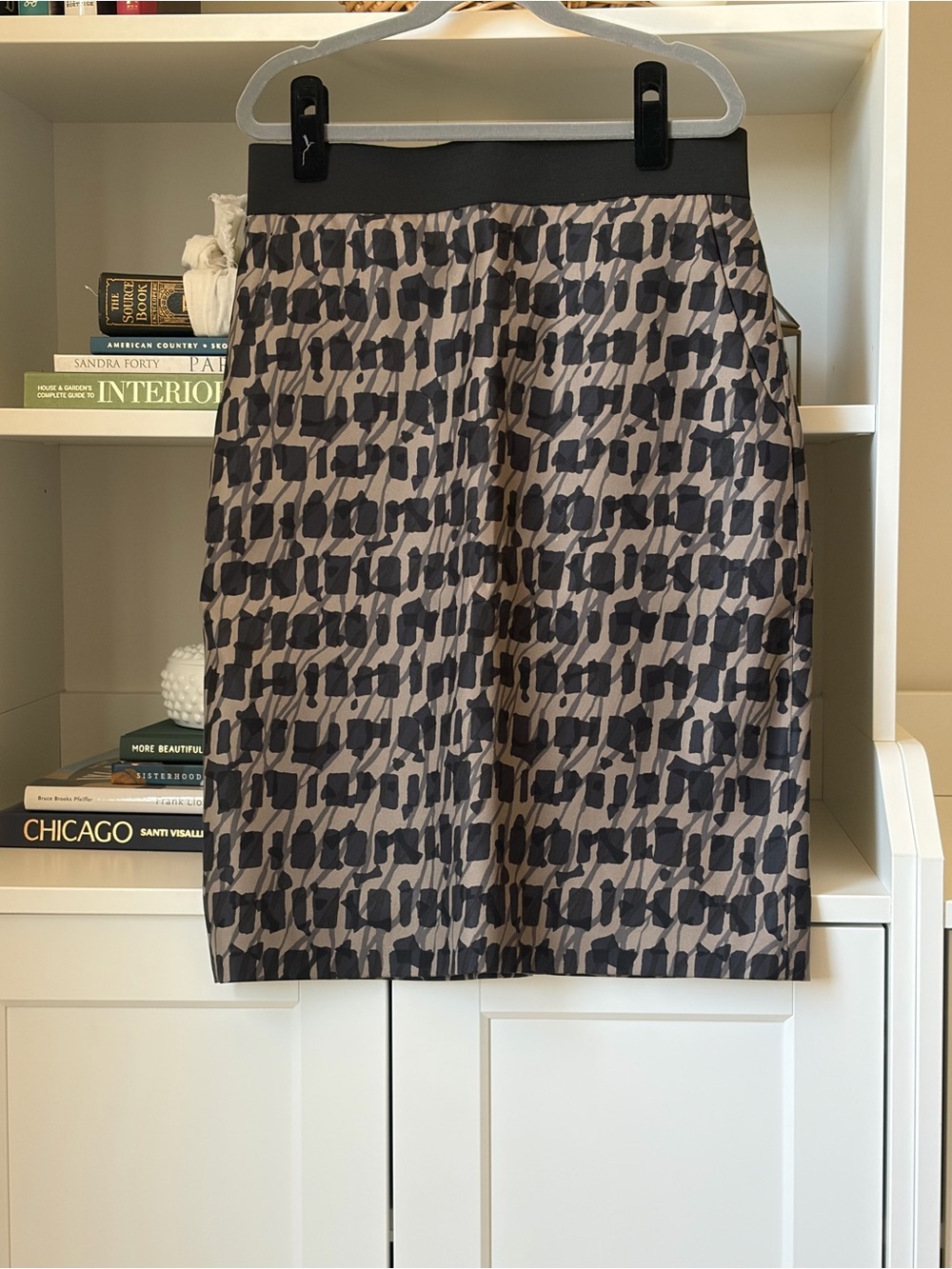 Classiques Entier Black Patterned A-Line Skirt